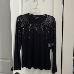 Dressy long sleeve tshirt with sequins NWT